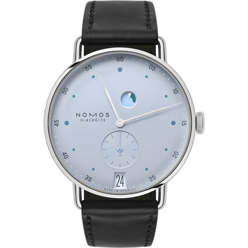 NOMOS Glashütte Metro date power reserve ice blue