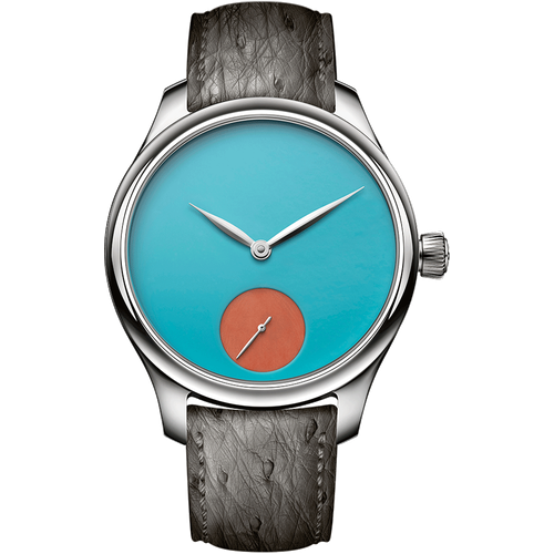 H. Moser & Cie. Endeavour Small Seconds Concept POP Turquoise and deep orange coral