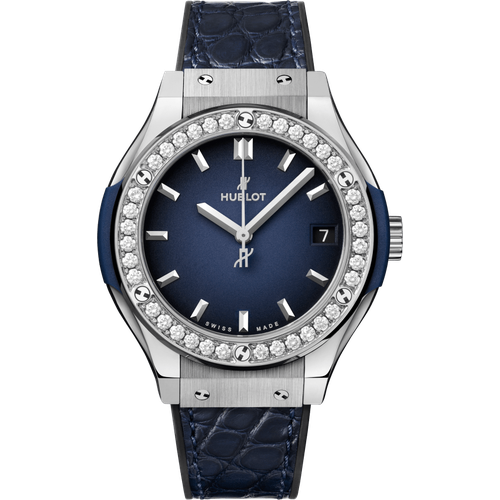 Hublot Classic Fusion Titanium Deep Blue Diamonds