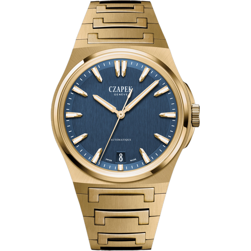 Czapek Antarctique Mount Erebus Aqua Blue Full Yellow Gold 2N