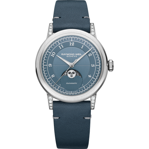 Raymond Weil Millesime Automatic Moon Phase Denim Blue Dial