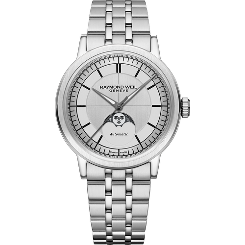 Raymond Weil Millesime Automatic Moon Phase Silver Dial
