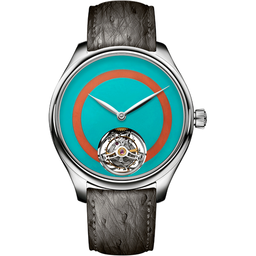 H. Moser & Cie. Endeavour Tourbillon Concept POP Turquoise and deep orange coral
