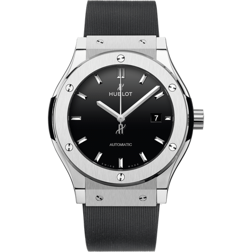 Hublot Classic Fusion Titanium Black Shiny on Rubber