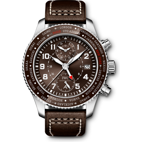 IWC Schaffhausen Pilot's Watch Timezoner Chronograph Edition "80 Years Flight to New York"