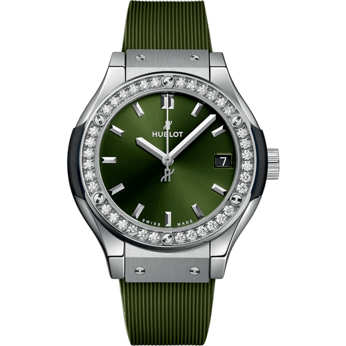 Hublot Classic Fusion Titanium Green Diamonds