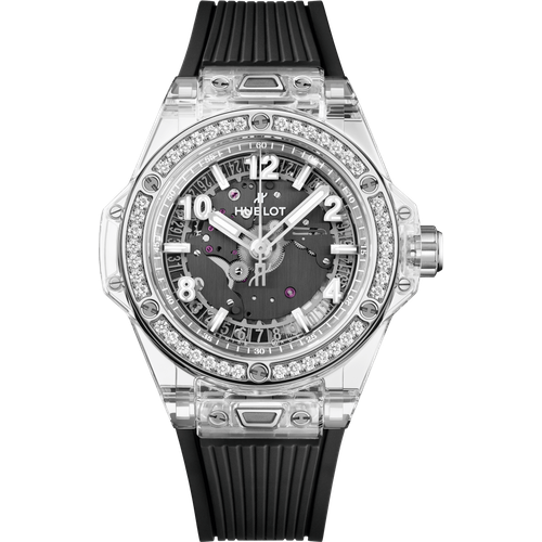 Hublot Big Bang One Click Sapphire Diamonds Black Dial