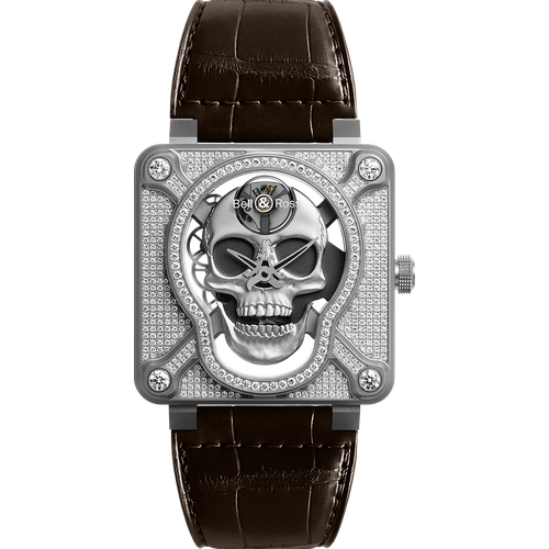 Bell & Ross BR-01 Laughing Skull Full Diamond