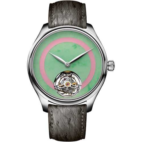 H. Moser & Cie. Endeavour Tourbillon Concept POP Burmese jade and pink opal