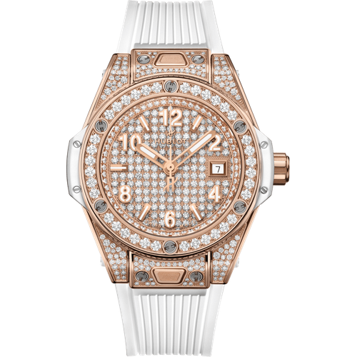 Hublot Big Bang One Click King Gold White Full Pavé