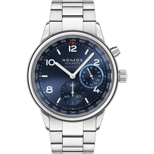 NOMOS Glashütte Club Sport neomatik Worldtimer blue