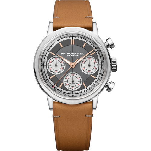 Raymond Weil Millesime Automatic Tri-Compax Chronograph Leather Strap