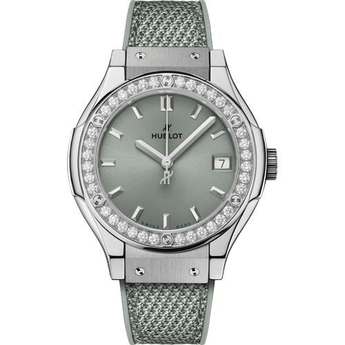 Hublot Classic Fusion Titanium Sage Green Diamonds