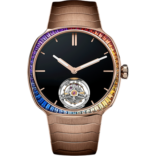 H. Moser & Cie. Streamliner Tourbillon Vantablack Rainbow
