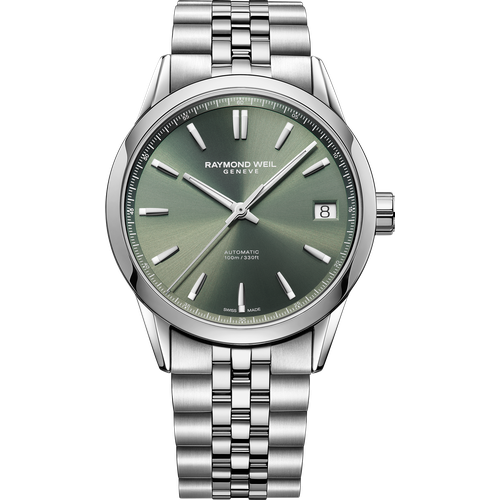 Raymond Weil Freelancer Men's Automatic Green Dial Stainless Steel Bracelet