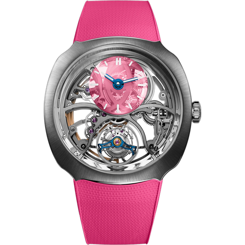 H. Moser & Cie. Streamliner Cylindrical Tourbillon Skeleton Alpine Limited Edition Pink Livery