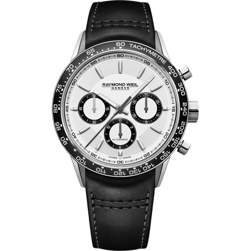 Raymond Weil Freelancer Men's Automatic Chronograph Black Leather