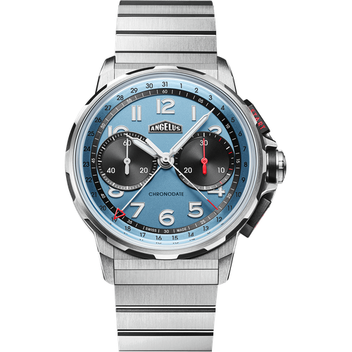 Angelus Chronodate Titanium Storm Blue