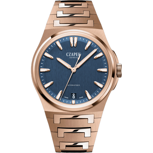 Czapek Antarctique Mount Erebus Aqua Blue Full Rose Gold 5N