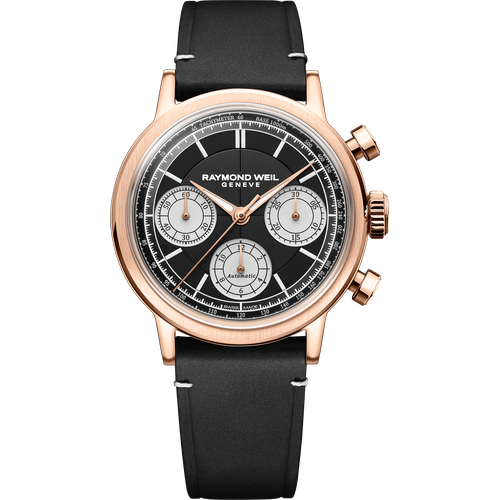 Raymond Weil Millesime Automatic Tri-Compax Chronograph Black Sector Dial