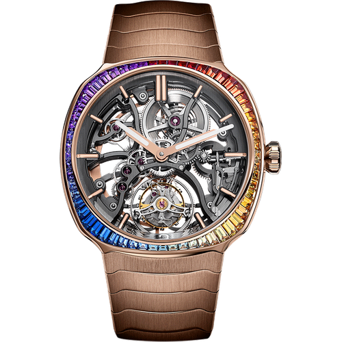 H. Moser & Cie. Streamliner Tourbillon Skeleton Rainbow Gold
