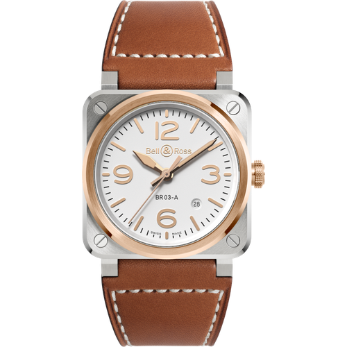Bell & Ross BR-03 White Steel & Gold
