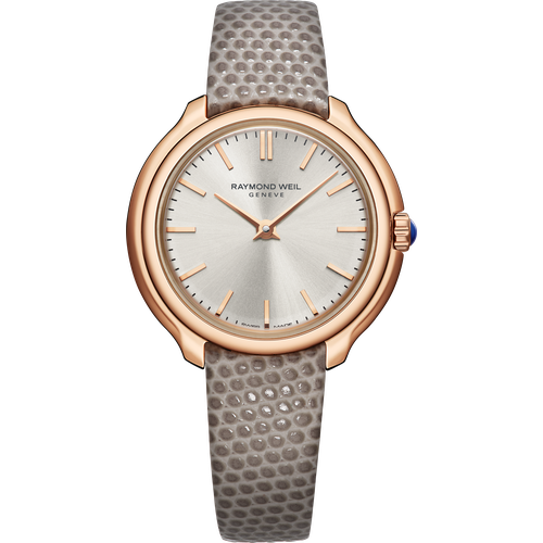 Raymond Weil Toccata Ladies Heritage Rose Gold PVD Silver Dial Leather Quartz