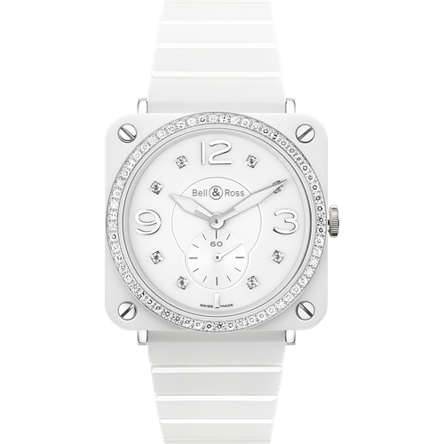 Bell & Ross BRS White Ceramic Phantom Diamonds