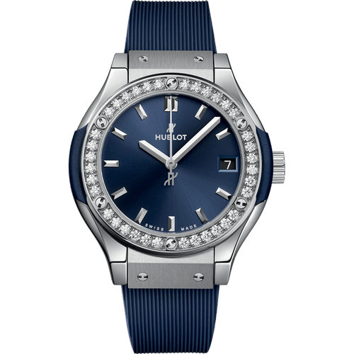 Hublot Classic Fusion Titanium Blue Diamonds