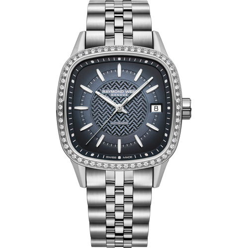 Raymond Weil Freelancer Ladies Automatic Blue Dial Bracelet Cushion Shape