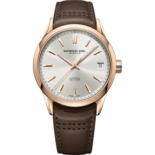 Raymond Weil Freelancer Men's Automatic Cream Dial Leather Strap