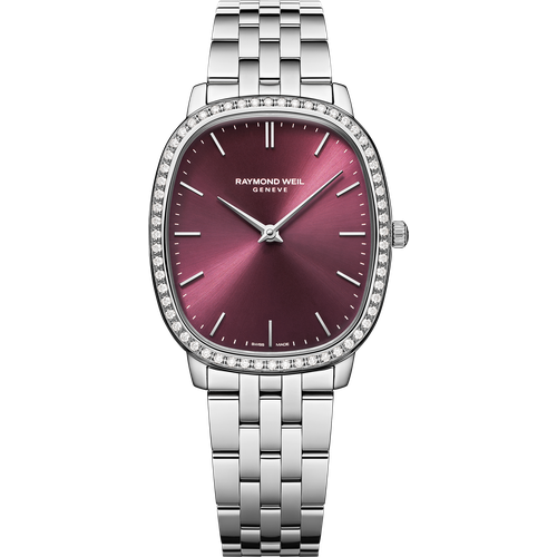 Raymond Weil Toccata Heritage Red Grape Dial Quartz Diamonds Bracelet