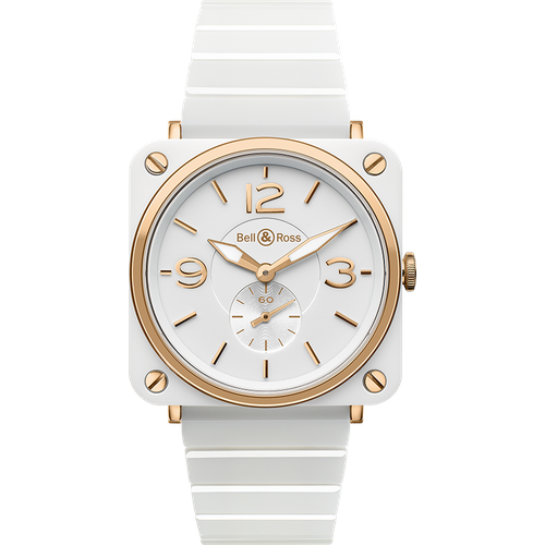 Bell & Ross BRS Rose Gold & White Ceramic