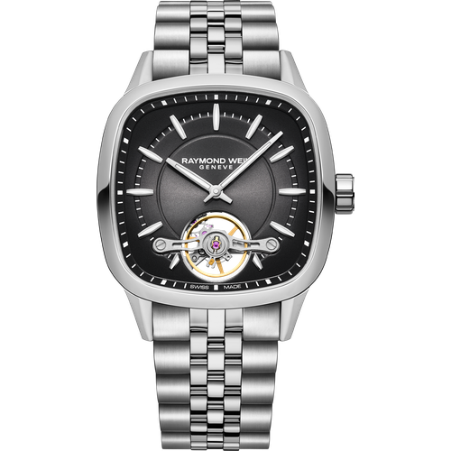 Raymond Weil Freelancer Calibre RW1212 Men's Automatic Black Steel Cushion Shape