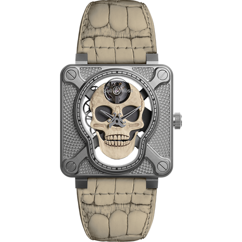 Bell & Ross BR 01 Laughing Skull White