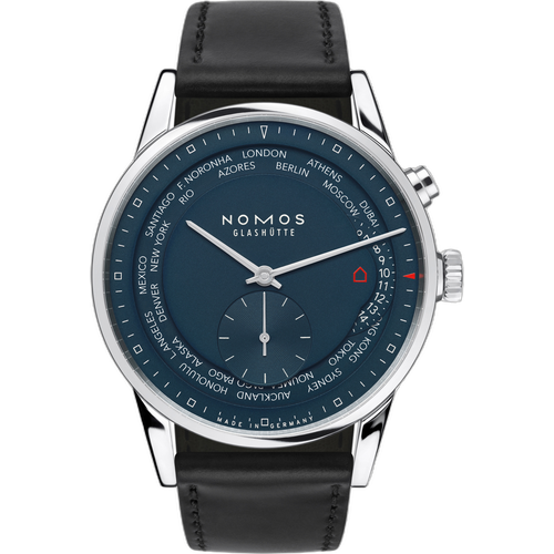 NOMOS Glashütte Zürich Worldtimer midnight blue