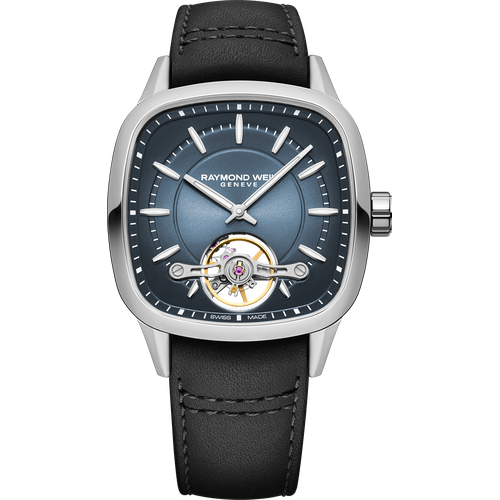 Raymond Weil Freelancer Calibre RW1212 Men's Automatic Black Leather Strap Cushion Shape